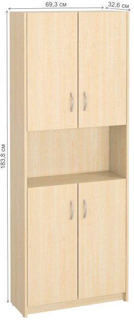 Шкаф Милана-15 дуб молочный