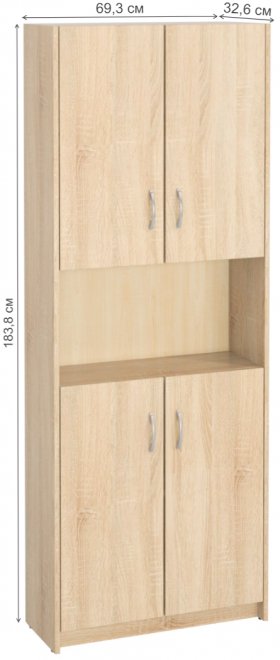 Шкаф Милана-15 дуб сонома