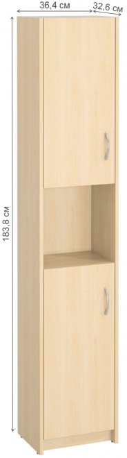 Шкаф Милана-16 левый дуб молочный