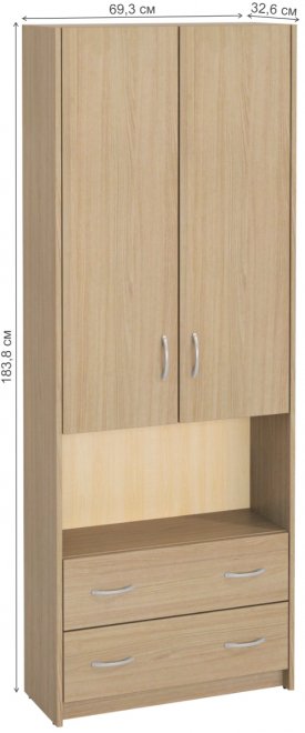 Шкаф Милана-17 ясень светлый