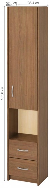 Шкаф Милана-18 правый ясень темный