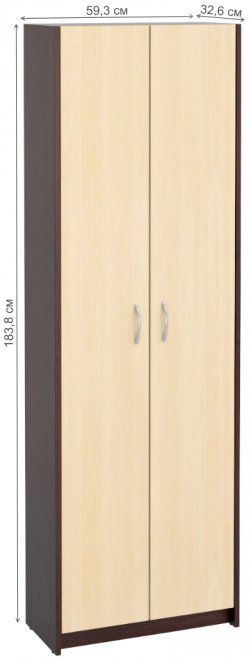 Шкаф Милана-1 венге / дуб молочный