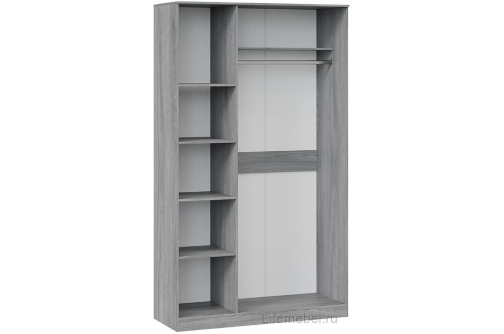 Шкаф Миранда дуб гамильтон / белый глянец