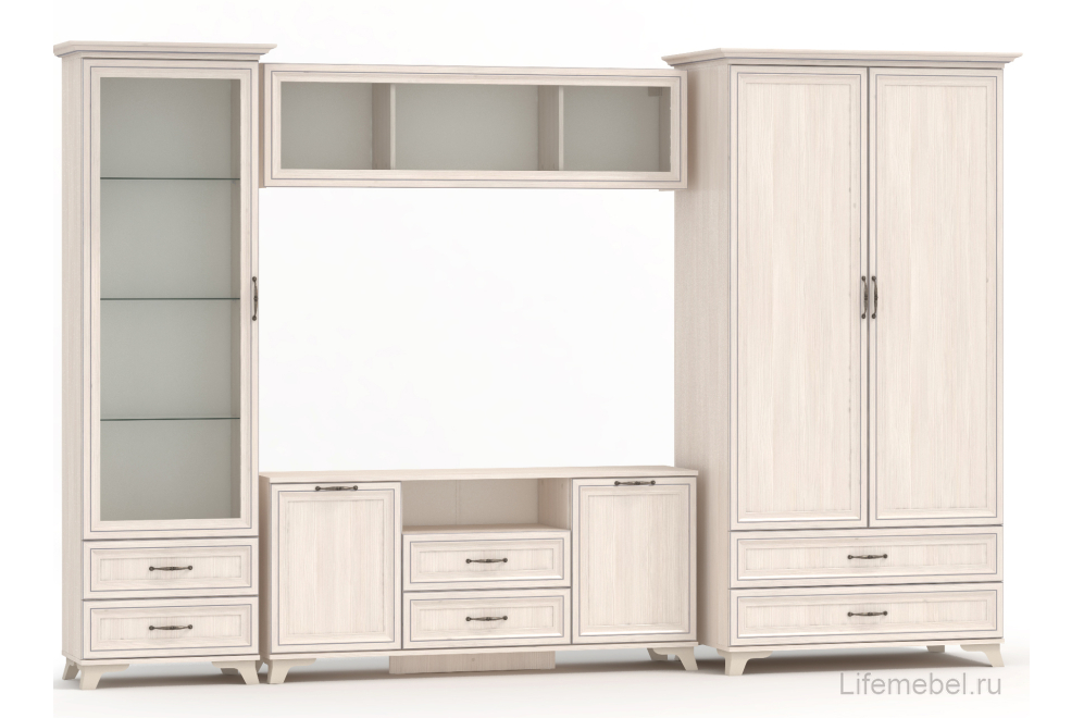 Шкаф Мирелла бодега светлый с полками