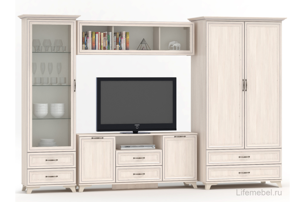 Шкаф Джассан бодега светлый с полками