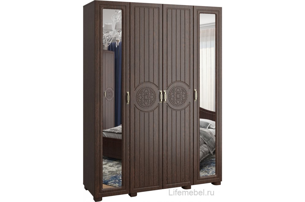 Шкаф Монблан МБ-25К комбинированный венге / орех шоколадный