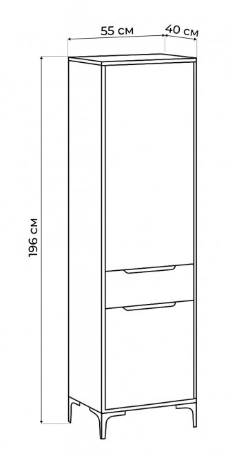 Шкаф Иадама белый / белый глянец
