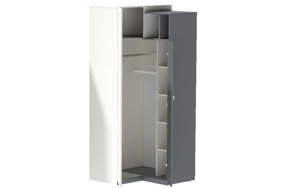 Шкаф МС Клео Шк.У графит / миндаль