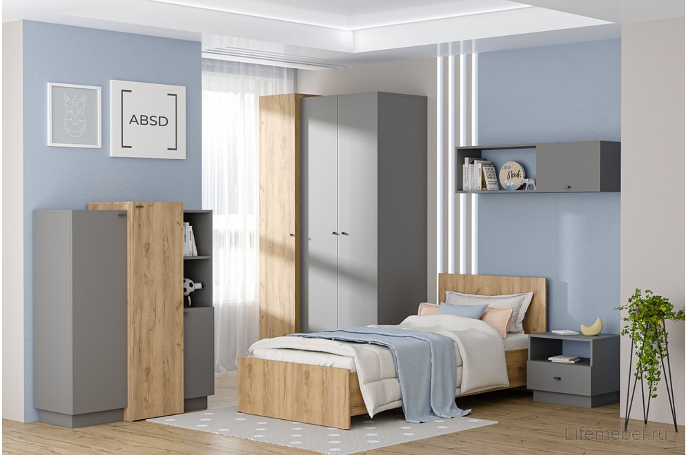 Шкаф МС Квадро Шк-1 графит