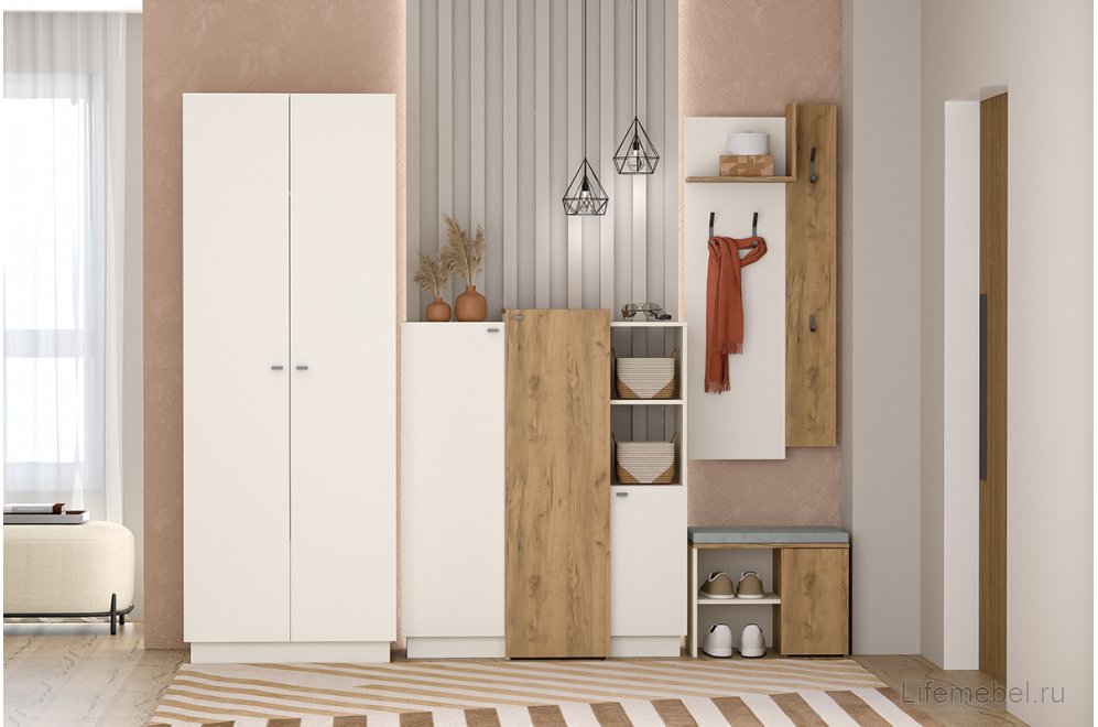 Шкаф МС Квадро Шк-1 миндаль