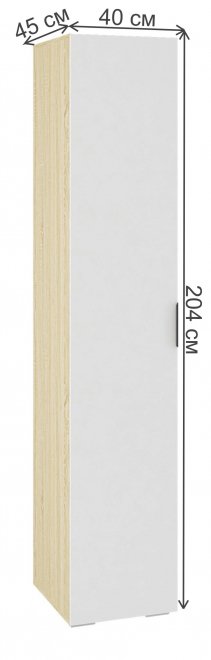 Шкаф Норд П01-400 белый / дуб сонома