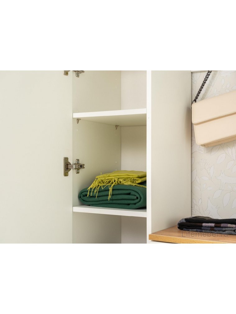 Шкаф Октава 13.228 белый PE шагрень / дуб золотой craft