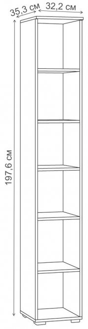 Шкаф Октава 13.228 белый PE шагрень / дуб золотой craft