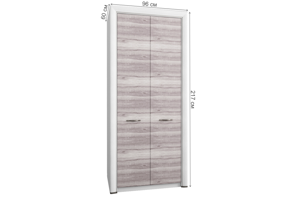 Шкаф Olivia 2DG без полок дуб анкона