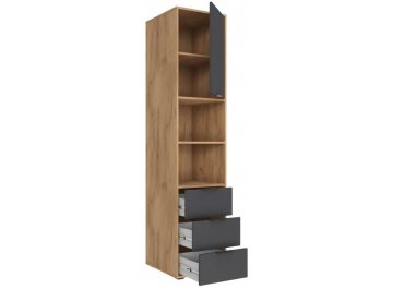 Распашной шкаф Оптима ОП-03 дуб крафт золотой / графит