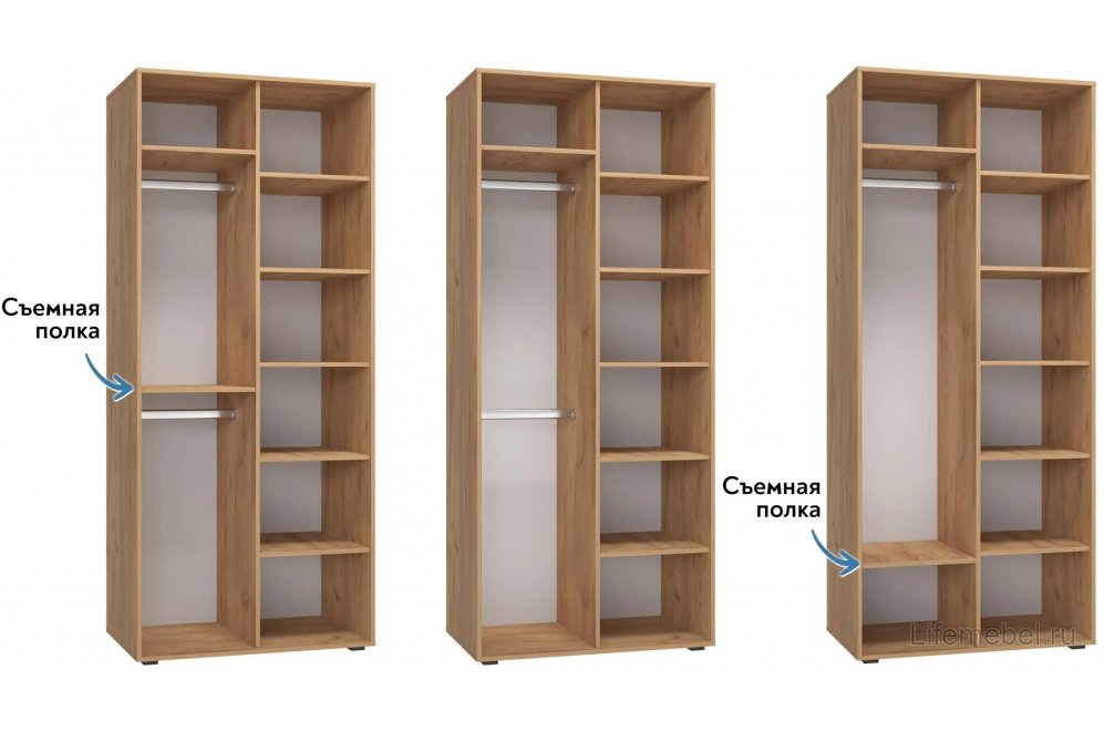 Шкаф Оптима ОП-117 дуб крафт золотой / графит