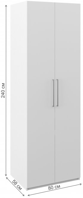 Шкаф Отис МН-039-04 П1 белый / белый