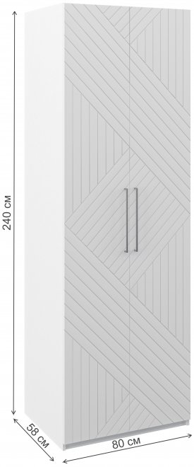 Шкаф Отис МН-039-04 П4 белый / белый