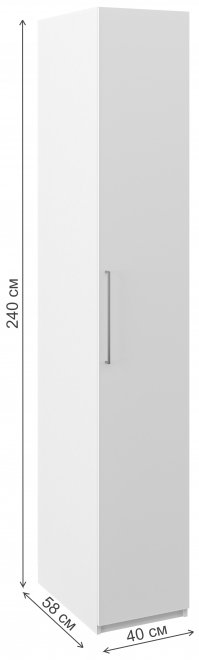 Шкаф Отис МН-039-05 П1 белый / белый