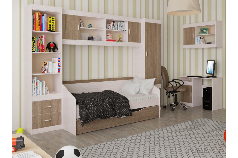 Шкаф Паскаль дуб атланта / ясень шимо