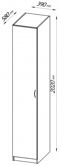 Шкаф Пегас 1 белый