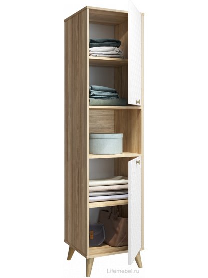 Шкаф-пенал Велламо ВО-03 блэквуд ячменный / бланж