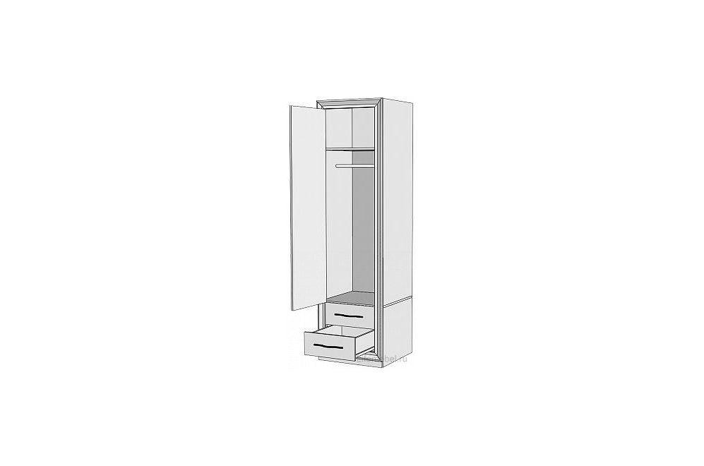 Шкаф Пл-60/60 К карамель / кофе