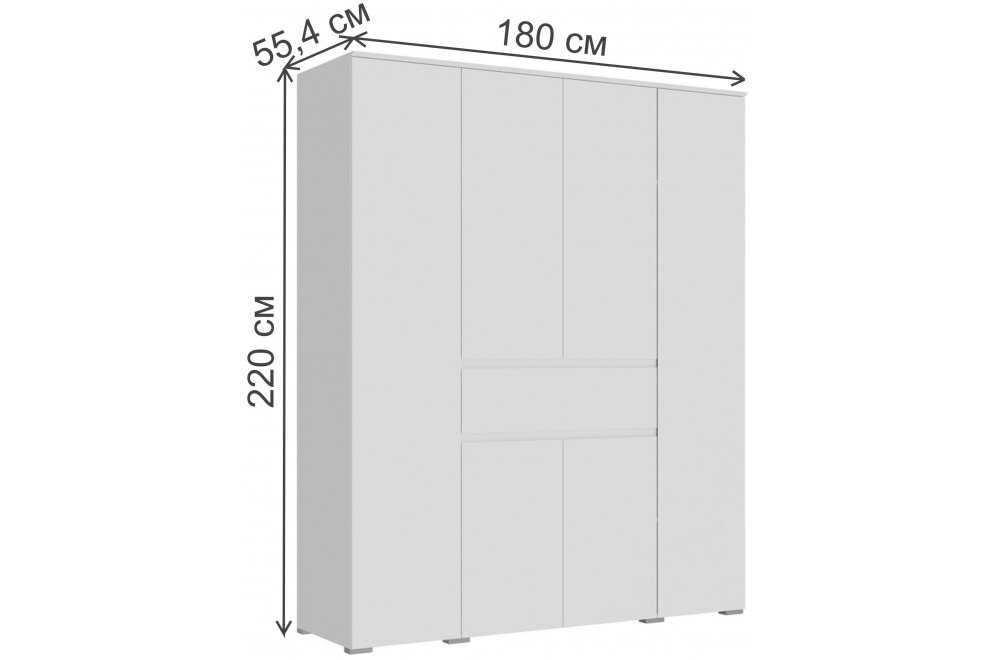 Шкаф Плейона четырехстворчатый венге