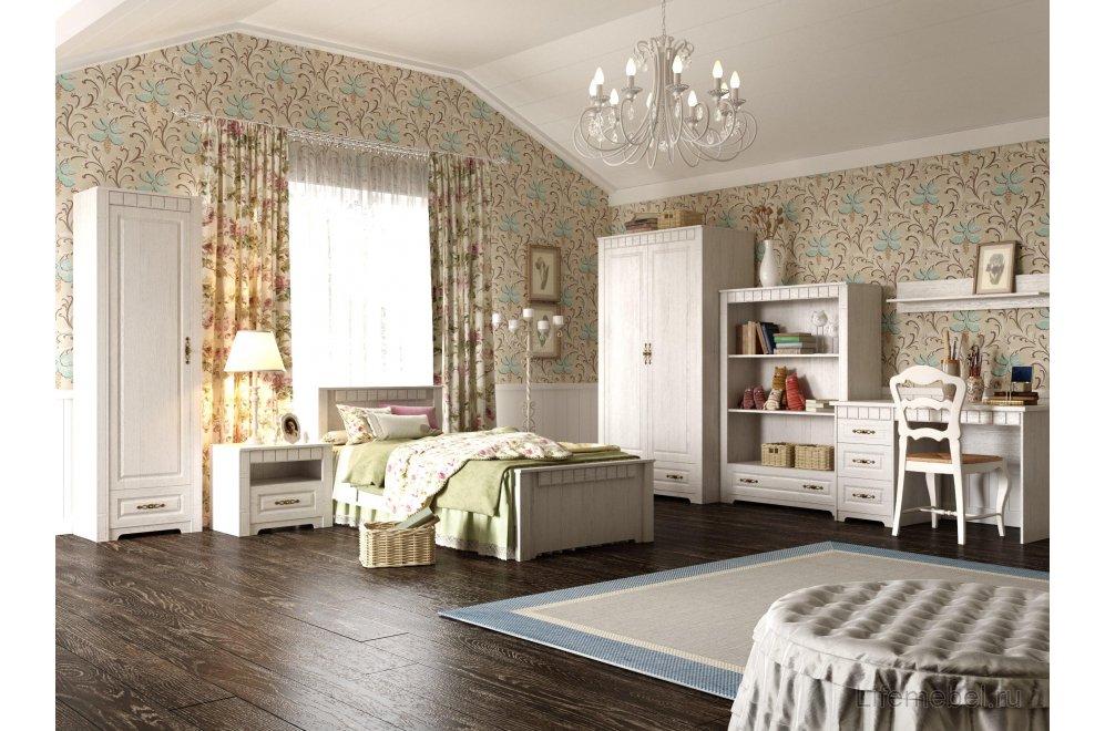 Шкаф Прованс бодега белая / патина премиум