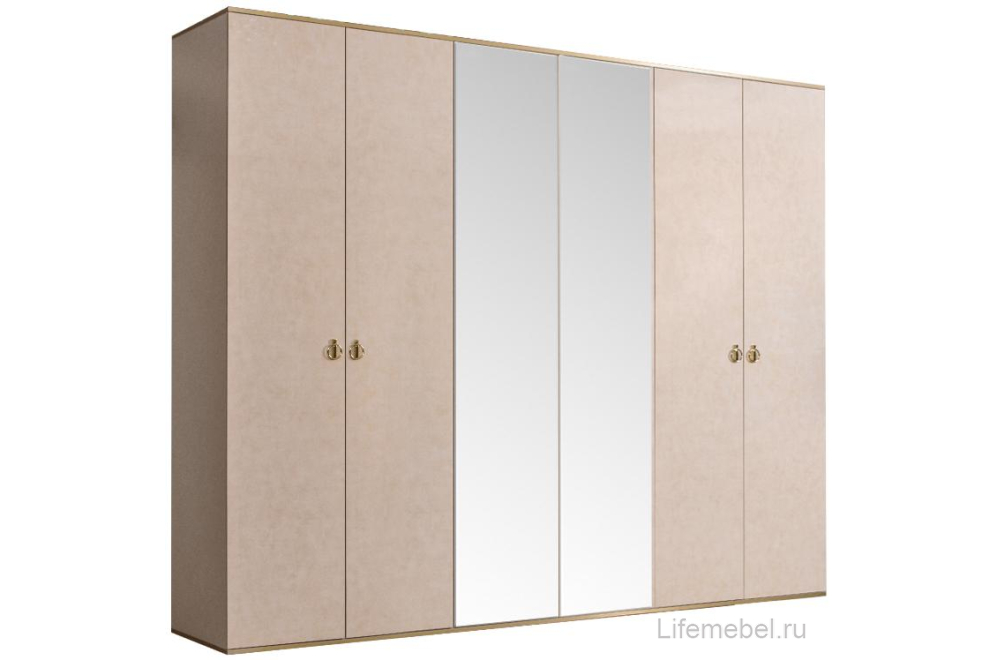 Шкаф Rimini РМШ1/6 латте / золото