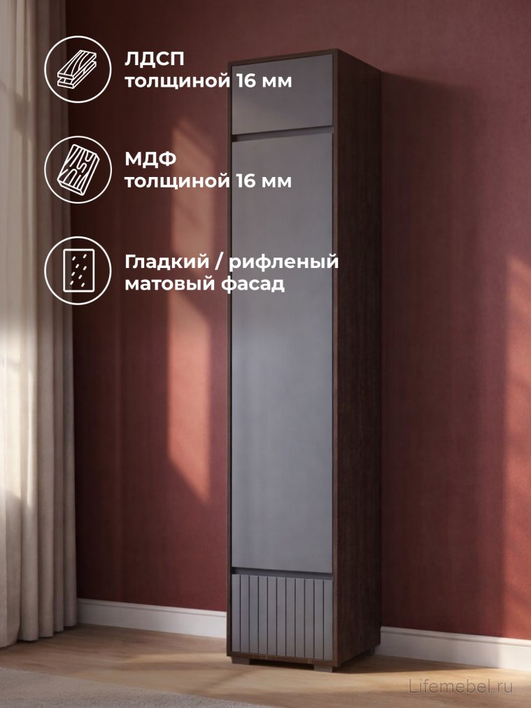 Шкаф Роут венге / графит софт