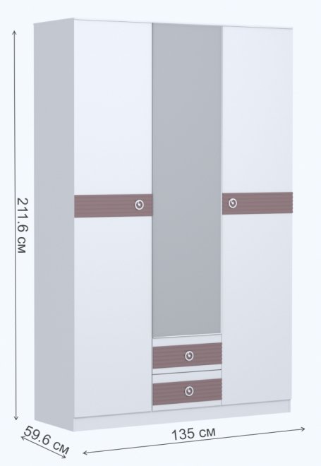Шкаф Саманта СМ11 дуб седан