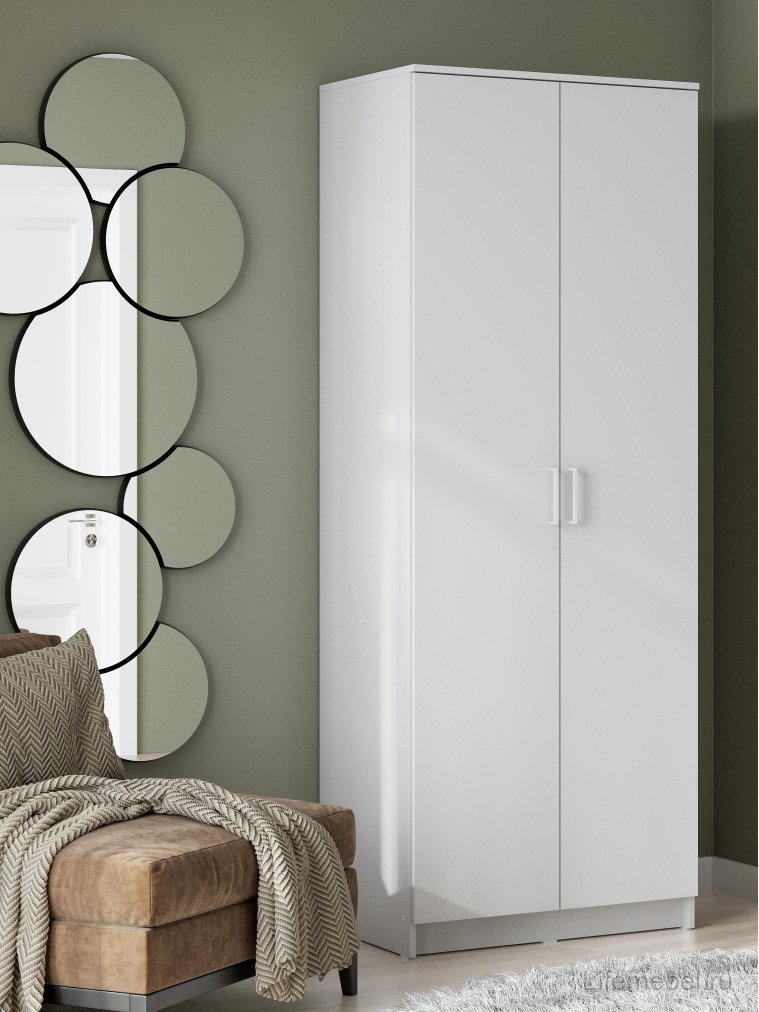 Шкаф Сантори белый текстурный