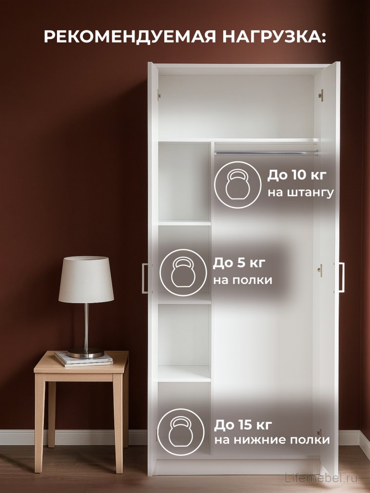 Шкаф Сантори белый текстурный