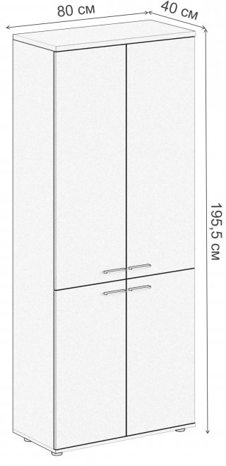 Шкаф SG.811.OL.WH.WH дуб светлый / белый