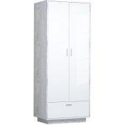 бетон светлый / белый глянец