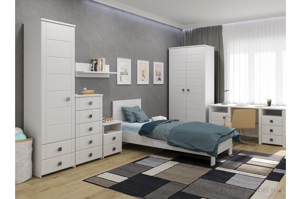 Шкаф Изабель ИЗ-63К белое дерево