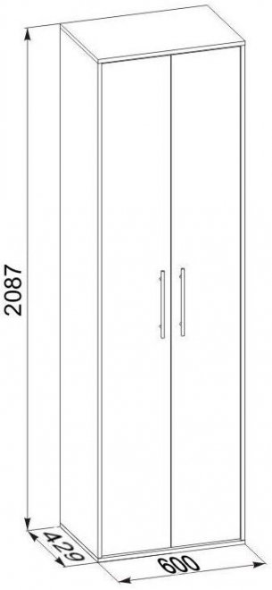 Шкаф ШО-1 венге / беленый дуб