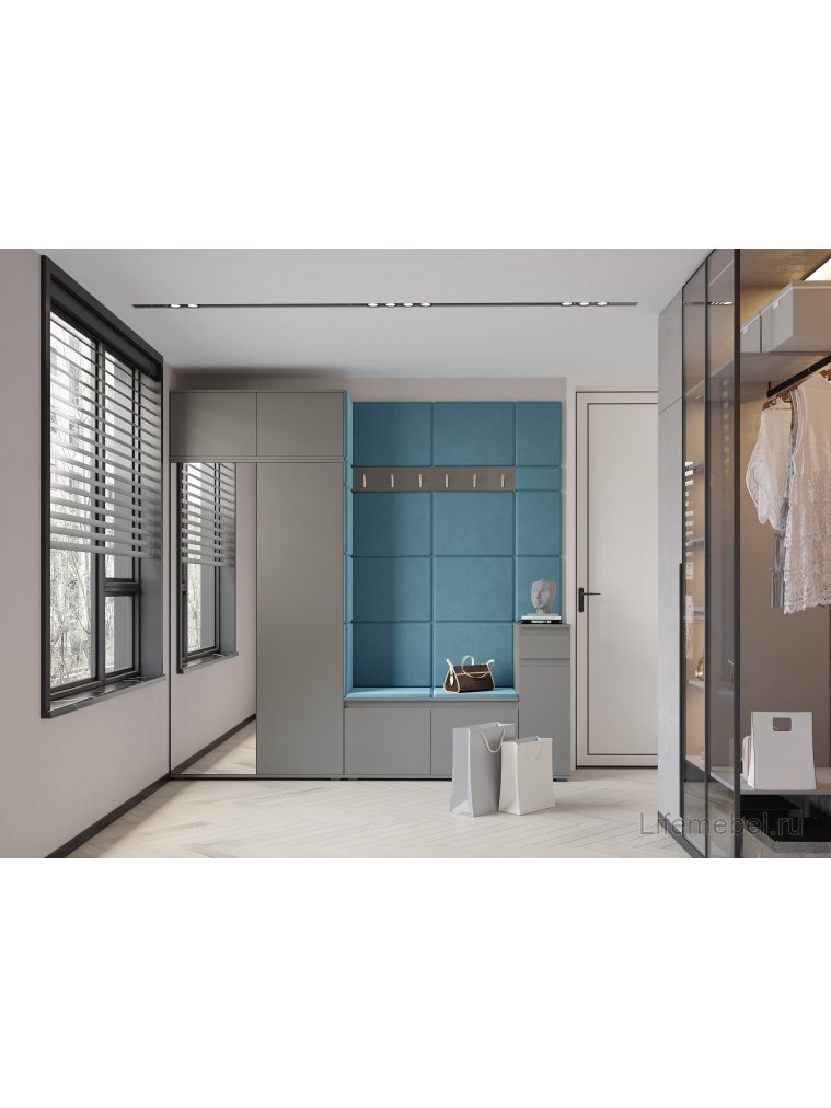 Шкаф Шторм 2-х дверный серый графит