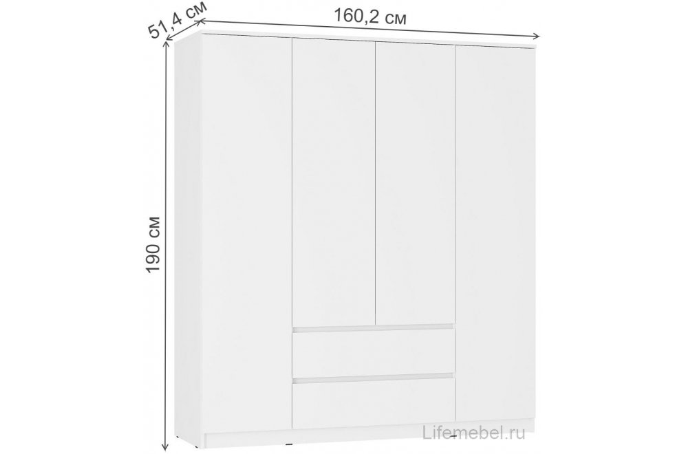 Шкаф Симпл ШК-13 белый