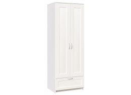 Шкаф Сириус двухдверный с выдвижным ящиком белый