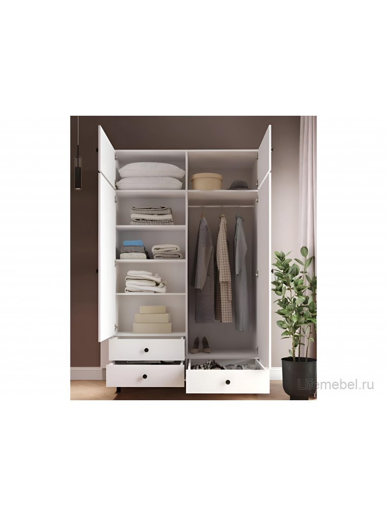 Шкаф София 3077.М1 левый белый