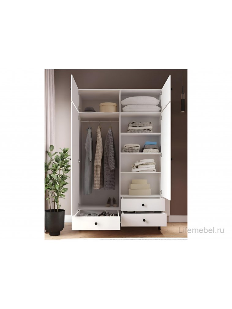 Шкаф София 3088.М1 правый белый