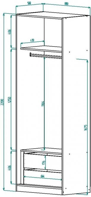 Шкаф София 3122.М1 графит