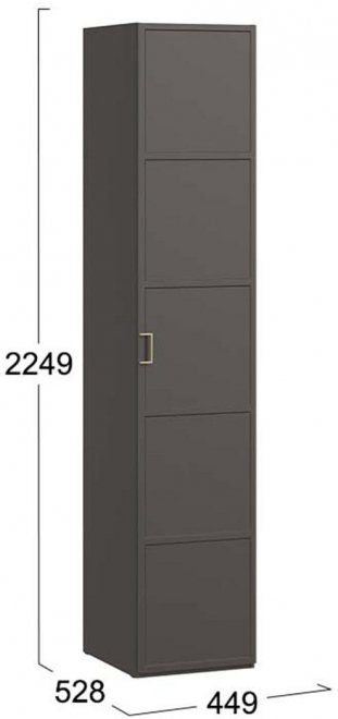 Шкаф Стелла для белья серый вулкан / фон серый