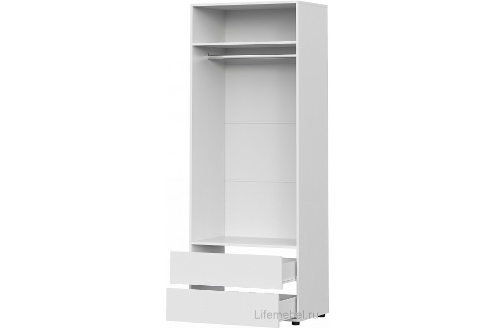 Шкаф Токио с ящиками белый текстурный