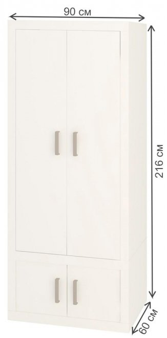 Шкаф Той 90/ 60 Д БЕБЕ белый / белый