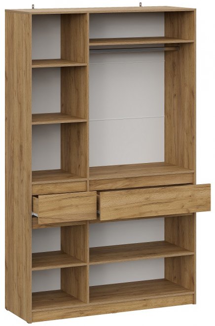 Шкаф трехдверный Авиньон дуб крафт золотой / графит серый