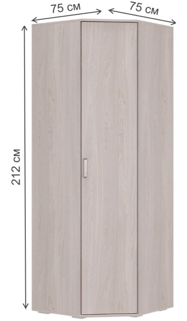 Шкаф угловой Белла ясень белый