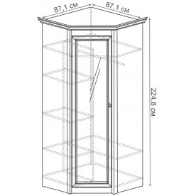 Шкаф угловой Флоренция 641